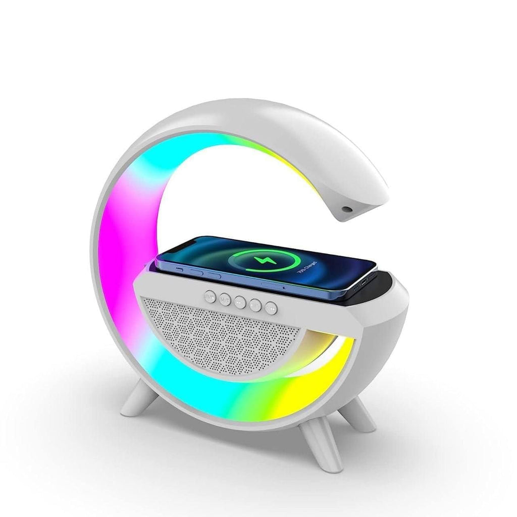 4-in-1 RGB Wireless Charging Bluetooth Speaker Lamp with Ambient LED Night Light