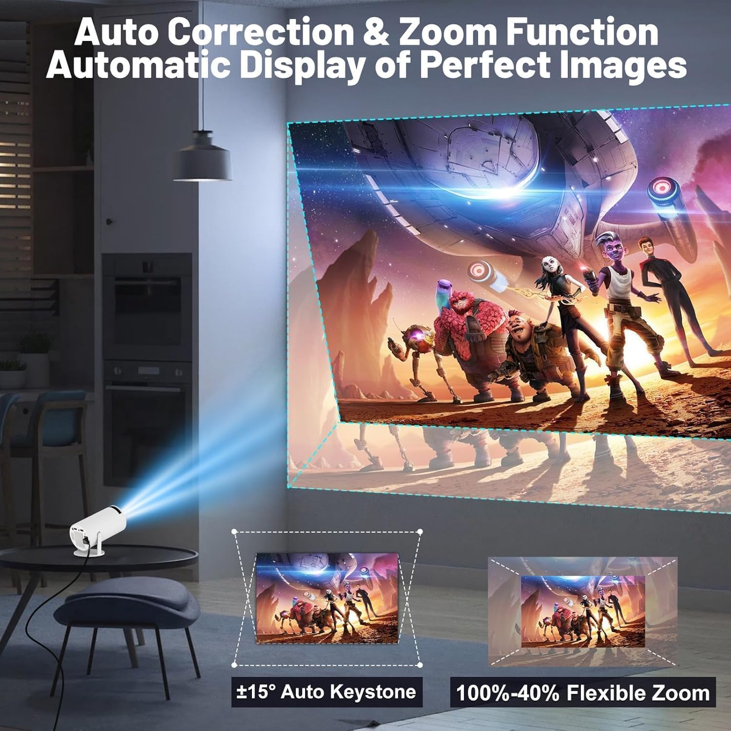 4k Portable Mini Projector